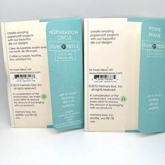 Hopmeadow Circle & Penne Frame 100% Steel Craft Dies Memory Box - Picture 3 of 7